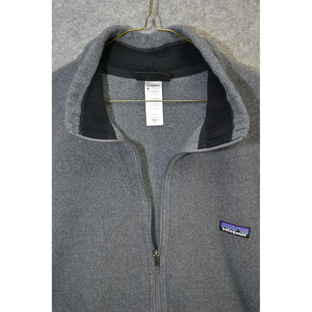 Patagonia Synchilla Fleece Pullover Mens Extra Large Gray 1/2 Zip‎ - USA Vintage - Picture 7 of 16